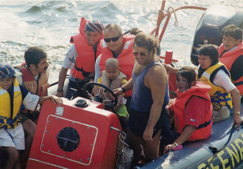 Crizel takes a boat ride