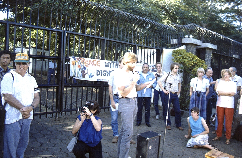 Demonstration at U.S. Embassy in Managua